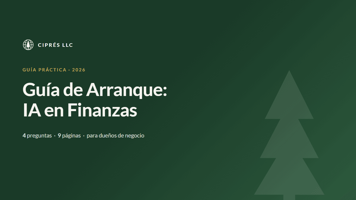 Guía de Arranque: IA en Finanzas
